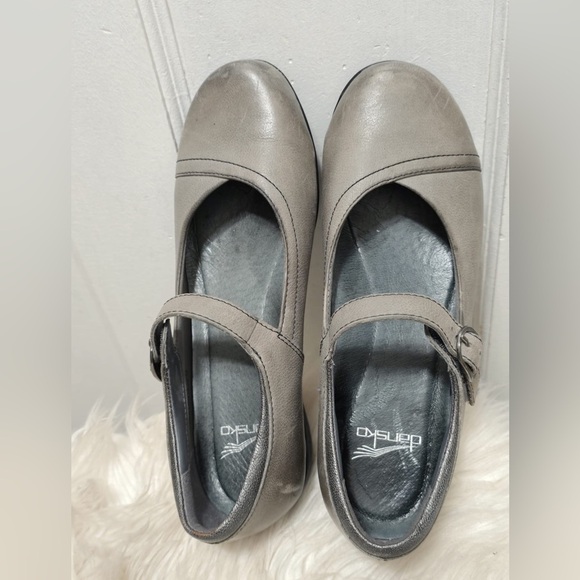 Dansko Shoes Fawna Mary Jane Gray Soft Leather Size 38 - Picture 6 of 9